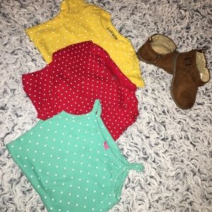 3 Polka Dot Onesies